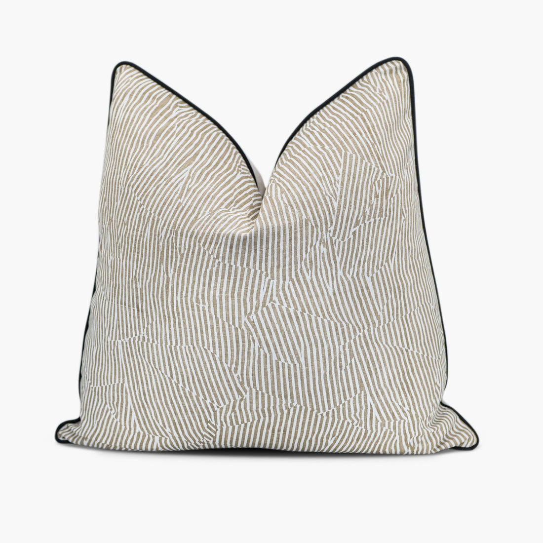 Modern striped throw pillow with Kelly Wearstler Avant fabric