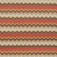 Chevron fabric in brick red and earth brown