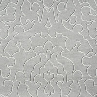 Fabricut damask fabric in silver and white