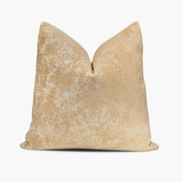 Burnout velvet throw pillow in gold