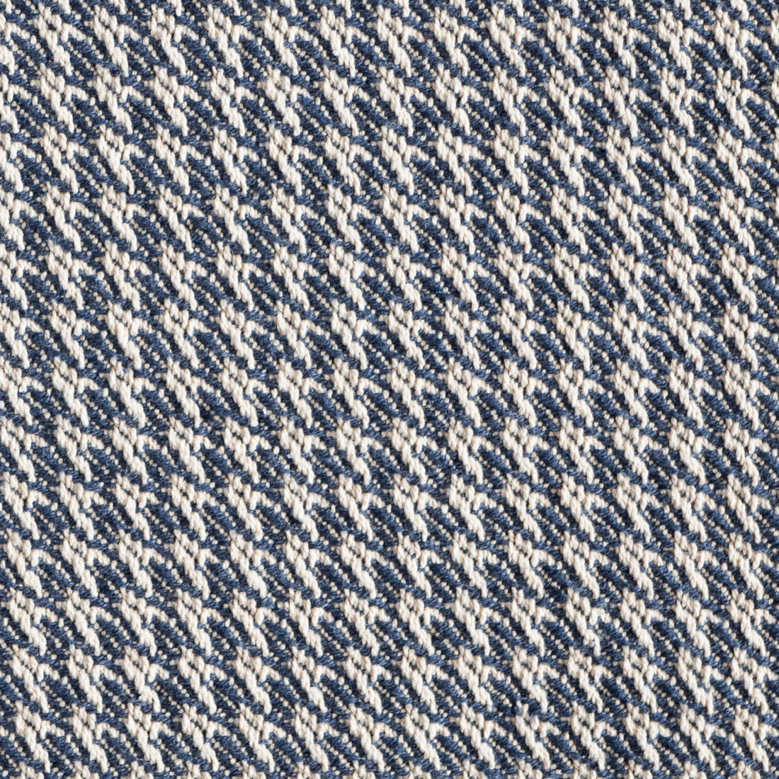 Houndstooth fabric in blue and white