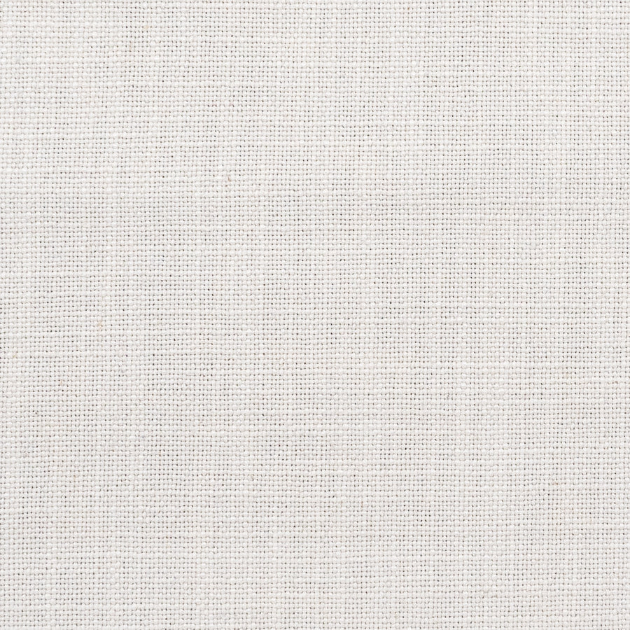 A close-up of off-white linen blend fabric