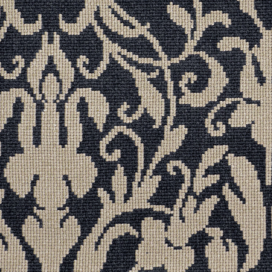 Ralph Lauren Speakeasy Damask fabric in black and beige