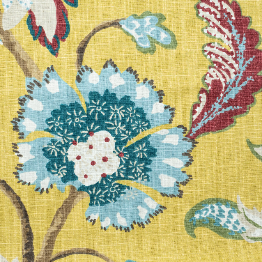 Robert Allen Bromwich Zest yellow floral fabric