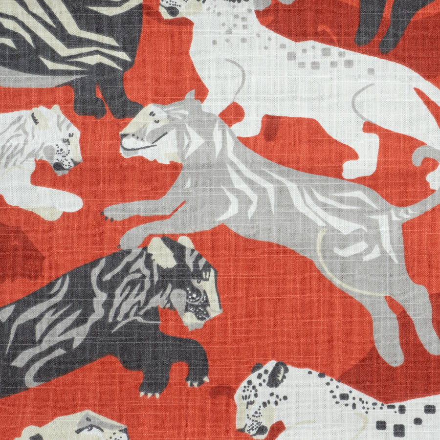 Robert Allen Rajita Tiger Persimmon fabric